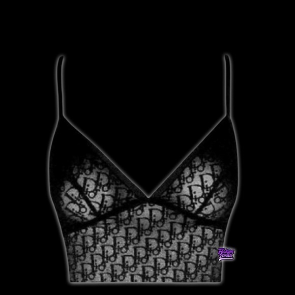 Vintage Dior Black Jacquard Sheer Monogram Logo dress by John Galliano - Picture 3 of 13